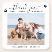 Modern Persoonlijke foto Dank je weduwschap Kartonnen Onderzetters (Voorkant)