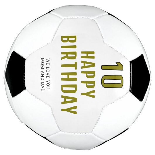 Modern persoonlijke Happy Birthday Voetbal (Gedraaid)