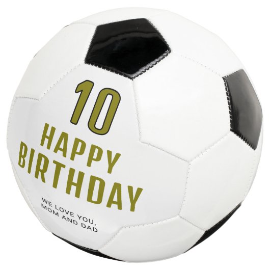 Modern persoonlijke Happy Birthday Voetbal (Drie kwart)