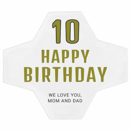 Modern persoonlijke Happy Birthday Voetbal (Enkel)