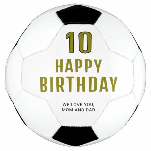 Modern persoonlijke Happy Birthday Voetbal (Voorkant)