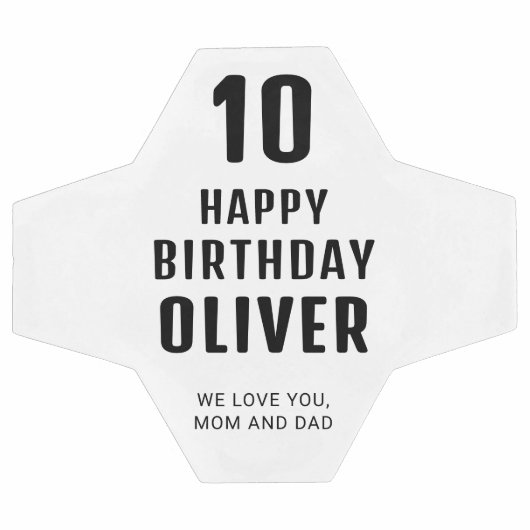 Modern persoonlijke Happy Birthday Voetbal (Enkel)