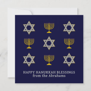 Modern Persoonlijke Happy Hanukkah Feestdagenkaart