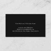 Modern Perspectief Vierkante Tunnel Zwart Visitekaartje (Achterkant)