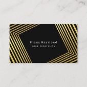 Modern Perspectief Vierkante Tunnel Zwart Visitekaartje (Voorkant)