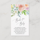 Modern perzik bloemig elegant Baby shower Informatiekaartje (Voorkant)