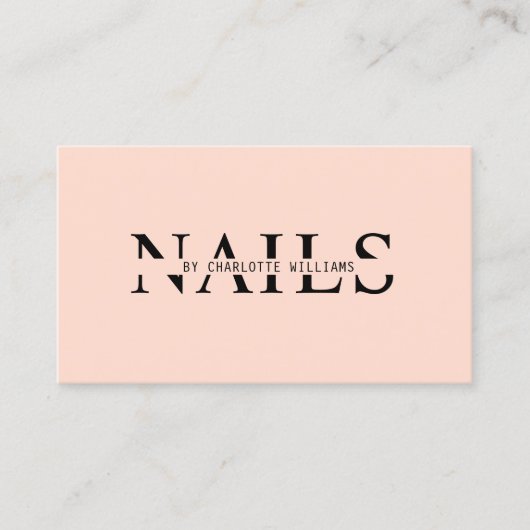 Modern, Perzik, QR-code Visitekaartje (Voorkant)