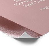 Modern perzik roze Nail Salon Prijs Lijst Menu Poster (Hoek)