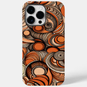 Modern Perzik Sinaasappel Abstract Patroon Case-Mate iPhone Case (Achterkant)