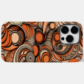 Modern Perzik Sinaasappel Abstract Patroon Case-Mate iPhone Case (Achterkant (horizontaal))
