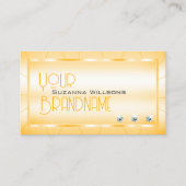 Modern Perzik Sinaasappel met Diamonds Eye Catchin Visitekaartje (Voorkant)