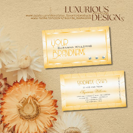 Modern Perzik Sinaasappel met Diamonds Eye Catchin Visitekaartje