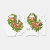 Modern perzikfruit | Bruiloft gunst box Bedankdoosjes (Uitgevouwen)