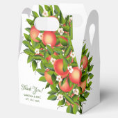 Modern perzikfruit | Bruiloft gunst box Bedankdoosjes (Geopend)