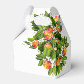 Modern perzikfruit | Bruiloft gunst box Bedankdoosjes (Achterkant)