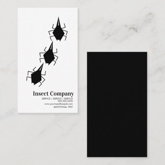 Modern Pest Control Bugs Company Logo Visitekaartje (Voorkant / Achterkant)