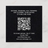 Modern pet care logo dog grooming vierkante visitekaartje (Achterkant)