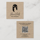 Modern pet care logo dog grooming vierkante visitekaartje (Voorkant / Achterkant)