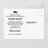 Modern Pet Cat We hebben het nieuwe adres verplaat Aankondigingskaart (Achterkant)