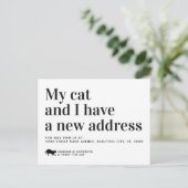 Modern Pet Cat We hebben het nieuwe adres verplaat Aankondigingskaart (Staand voorkant)