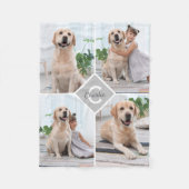 Modern Pet Dog 4 Foto Collage Fleece Deken (Voorkant)