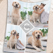 Modern Pet Dog 4 Foto Collage Fleece Deken
