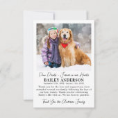 Modern Pet Dog Memorial Aangepast fotosympathie Bedankkaart (Voorkant)