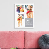 Modern Pet Dog Memorial Keepomwille Photo Collage Canvas Afdruk (Insitu (Woonkamer))