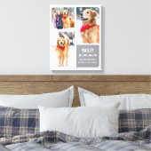 Modern Pet Dog Memorial Keepomwille Photo Collage Canvas Afdruk (Insitu (Slaapkamer))