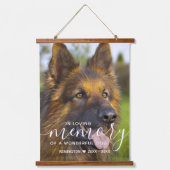 Modern Pet Dog Memorial personaliseert Loving Memo Hangend Wandkleed (Voorkant)