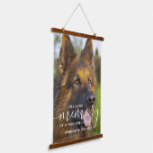 Modern Pet Dog Memorial personaliseert Loving Memo Hangend Wandkleed (Gebogen)