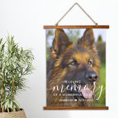 Modern Pet Dog Memorial personaliseert Loving Memo Hangend Wandkleed