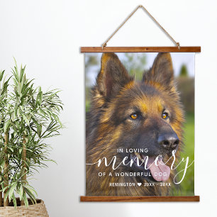 Modern Pet Dog Memorial personaliseert Loving Memo Hangend Wandkleed