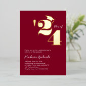 Modern Pet en Jaar Fotoafstudeerfeest Folie Uitnodiging (Staand Voorkant)