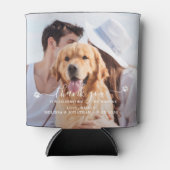 Modern Pet Foto bedankt Dog Wedding Favor Blikjeskoeler (Voorkant)