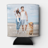 Modern Pet Foto bedankt Dog Wedding Favor Blikjeskoeler (Achterkant)