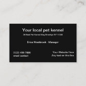 Modern Pet Kennel Visitekaartjes (Achterkant)