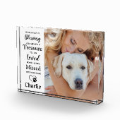 Modern Pet Loss Dog Memorial Personalized Afbeeldi Fotoblokken (Rechts)