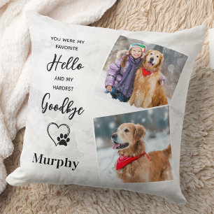 Modern Pet Loss Gift - Gepersonaliseerde Dog Memor Kussen