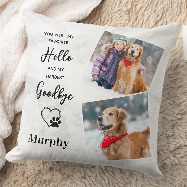Modern Pet Loss Gift - Gepersonaliseerde Dog Memor Kussen (Creator heeft geüpload)