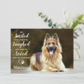 Modern Pet Loss Personalized Photo Dog Memorial Bedankkaart (Staand voorkant)