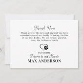 Modern Pet Loss Personalized Photo Dog Memorial Bedankkaart (Achterkant)