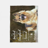Modern Pet Loss Personalized Photo Dog Memorial Fleece Deken (Voorkant)