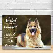 Modern Pet Loss Personalized Photo Dog Memorial Fotoplaat