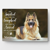 Modern Pet Loss Personalized Photo Dog Memorial Fotoplaat (voorkant)