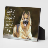 Modern Pet Loss Personalized Photo Dog Memorial Fotoplaat (Zijkant)