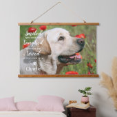 Modern Pet Loss Personalized Photo Dog Memorial Hangend Wandkleed (Slaapkamer)