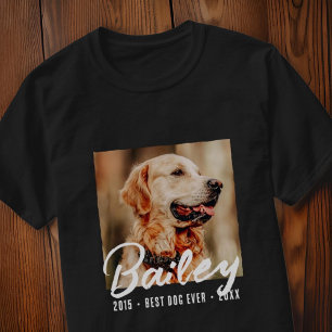 Modern Pet Memorial Beste Hond Ooit Custom Photo T-shirt