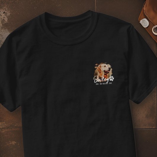 Modern Pet Memorial Beste Hond Ooit Custom Photo T-shirt