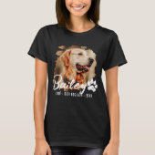 Modern Pet Memorial Beste Hond Ooit Custom Photo T-shirt (Voorkant)